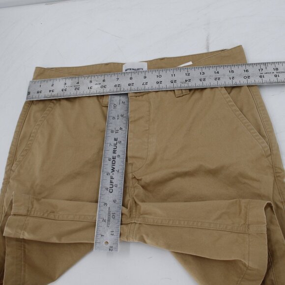 Norse Projects Shorts Men's 31 Aros Heavy Chino 8" Flat Front Cotton Button Fly - Picture 5 of 12